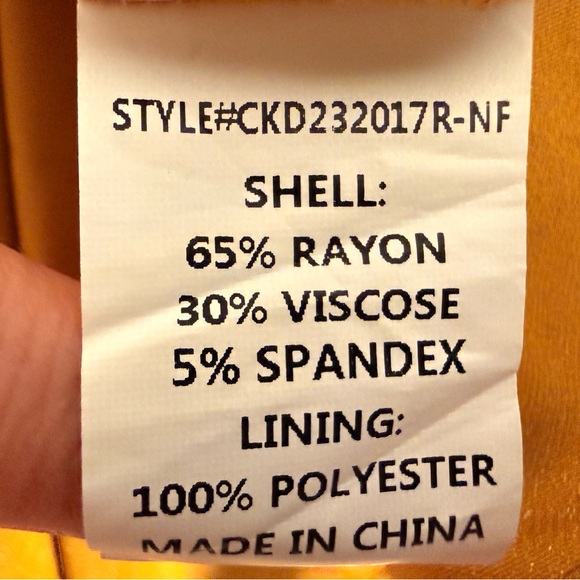 MELLODAY Goldenrod and Chestnut Long Sleeve Dress - Picture 6 of 7